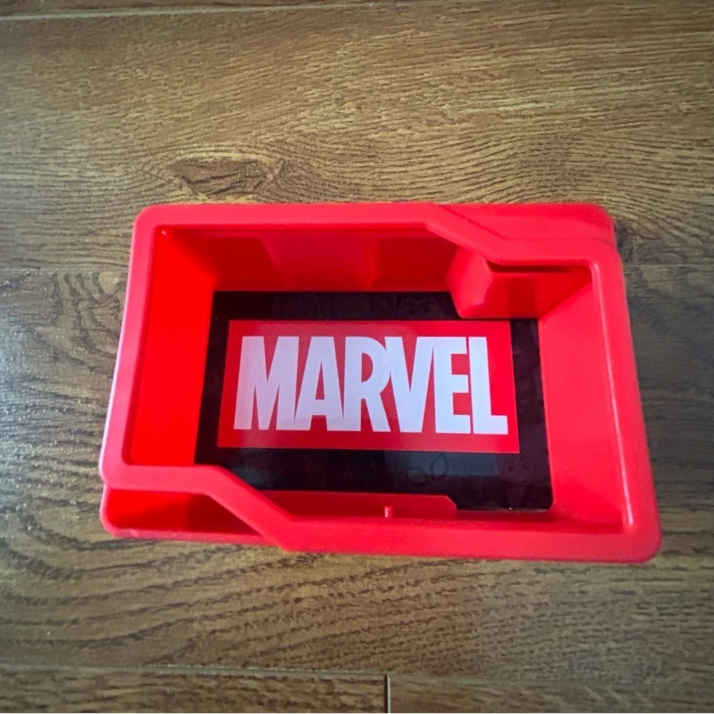 Marvel Red plastic display for Disney Doorables.